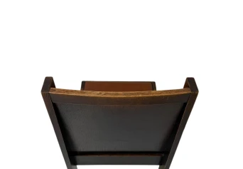 Art Deco Modernist Side Chair with Leather Seat, 1930s